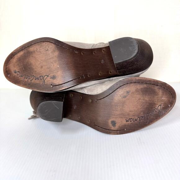 SAM EDELMAN Louie Western Boot Size 7.5 Grey Suede‎ Fringe Festival Boho Cowgirl - Picture 9 of 11